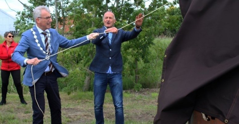 Burgemeester Heiliegers en Dirk Plasmeijer