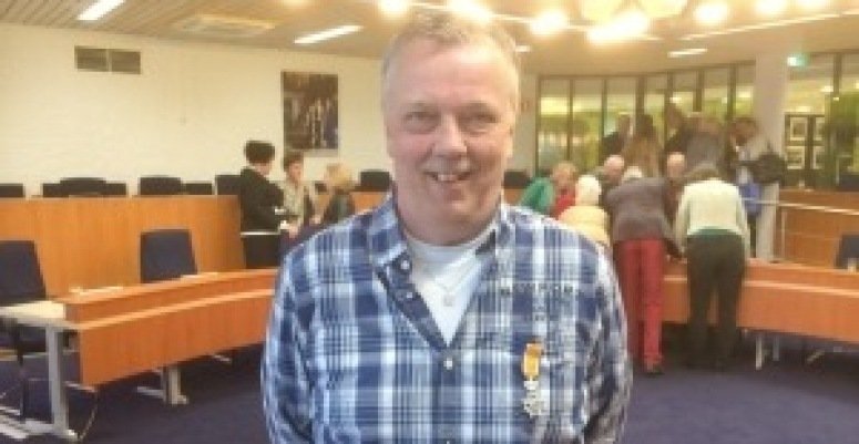 Jeroen Könst geridderd (Foto Radio Rick FM)