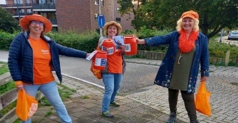 Ondanks dat dit jaar in de Kwakel de kermis niet doorging vanwege het Coronavirus hebben deze vrijwilligers in stijl gecollecteerd.
