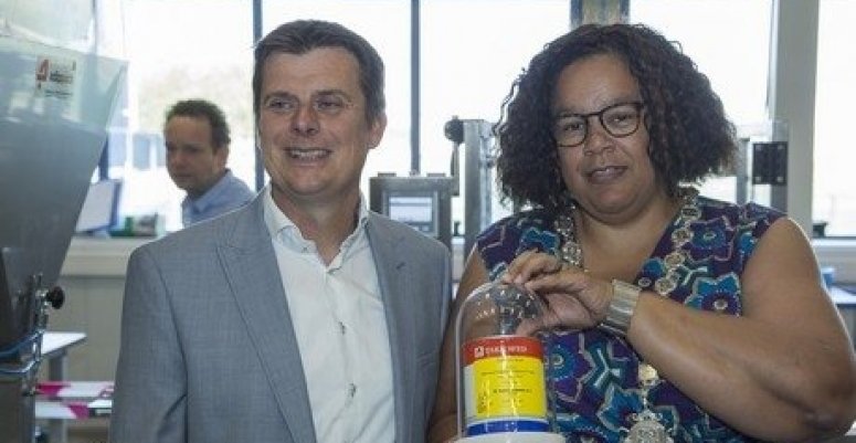 Ton Kuipers en Burgemeester Oudshoorn- Tinga (20-6-2017)